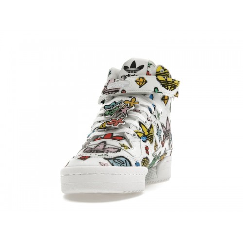 Кроссы adidas Forum 84 Hi Jeremy Scott Monogram Graffiti - мужская сетка размеров