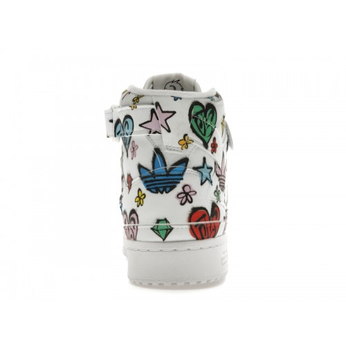 Кроссы adidas Forum 84 Hi Jeremy Scott Monogram Graffiti - мужская сетка размеров