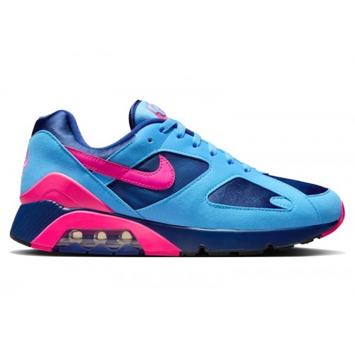 Кроссы Nike Air Max 180 University Blue Hyper Pink - мужская сетка размеров