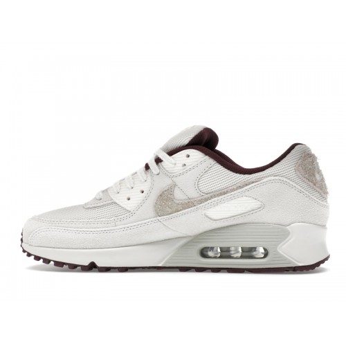 Nike Air Max 90 Premium Phantom Burgundy Crush - мужская сетка размеров
