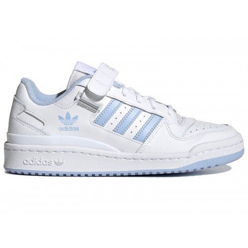 Кроссы adidas Forum Low White Blue Dawn (W) - женская сетка размеров