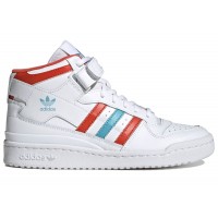 Женские кроссовки adidas Forum Mid White Preloved Red Blue (W)