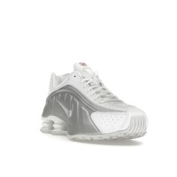 Кроссовки Nike Shox R4 White Bright Crimson Metallic Silver