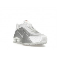 Кроссовки Nike Shox R4 White Bright Crimson Metallic Silver