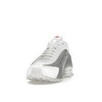 Кроссовки Nike Shox R4 White Bright Crimson Metallic Silver