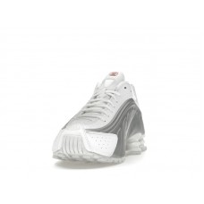 Кроссовки Nike Shox R4 White Bright Crimson Metallic Silver