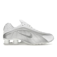 Кроссовки Nike Shox R4 White Bright Crimson Metallic Silver