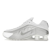 Кроссовки Nike Shox R4 White Bright Crimson Metallic Silver