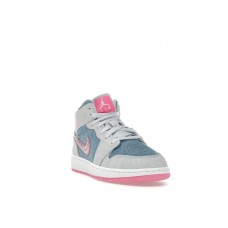 Подростковые Jordan 1 Mid Denim Sequin (GS)