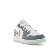 Подростковые Jordan 1 Low SE Denim Sequin (GS)