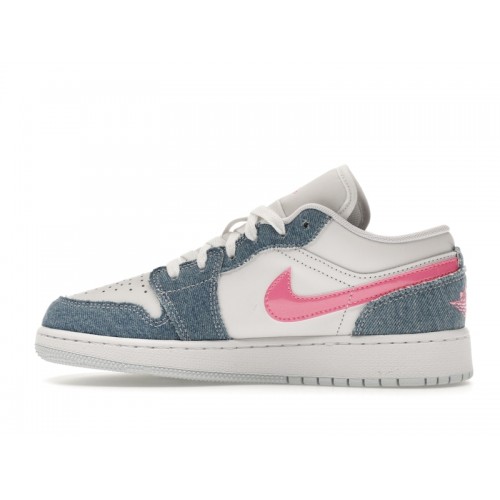 Air Jordan 1 Low GS Denim Sequin - подростковая сетка размеров