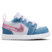 Кроссовки для малыша Jordan 1 Low ALT SE Denim Sequin (TD)