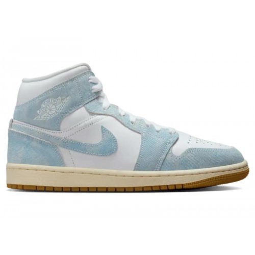 Wmns Air Jordan 1 Mid Denim - женская сетка размеров