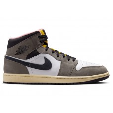 Кроссовки Jordan 1 Mid SE White Cave Stone