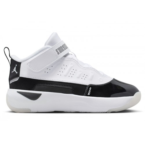 Кроссы Jordan Max Aura 7 White Summit White Black (PS) - детская сетка размеров