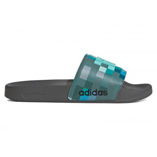 adidas Adilette Shower Slides Minecraft Grey Four - мужская сетка размеров