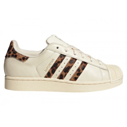 Кроссы adidas Superstar II Cream White Leopard (W) - женская сетка размеров