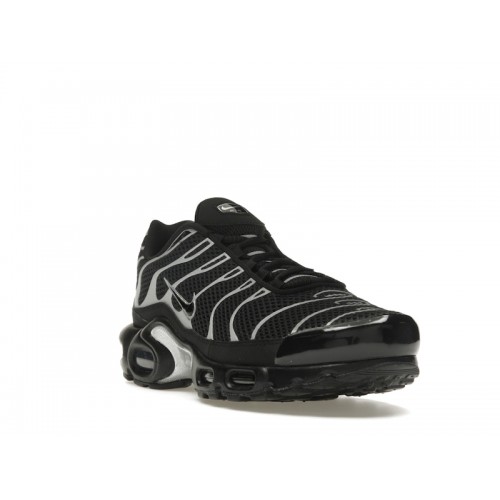 Кроссы Nike Air Max Plus Premium Black Reflective Silver - мужская сетка размеров