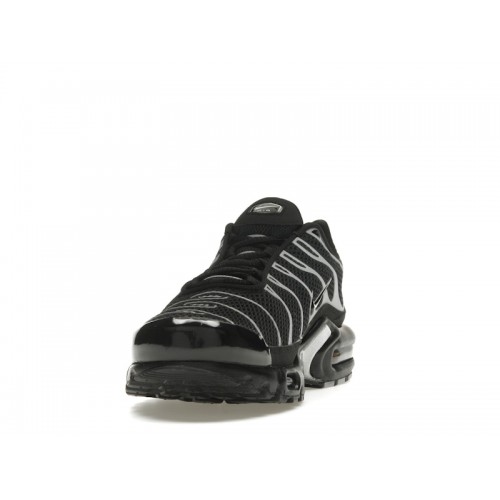 Кроссы Nike Air Max Plus Premium Black Reflective Silver - мужская сетка размеров