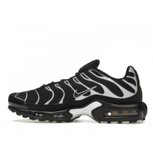 Кроссы Nike Air Max Plus Premium Black Reflective Silver - мужская сетка размеров