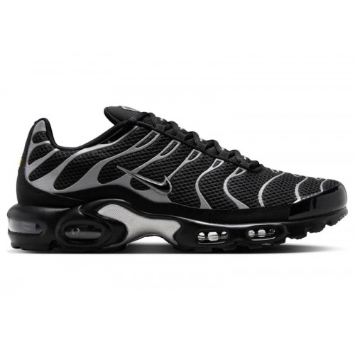 Кроссы Nike Air Max Plus Premium Black Reflective Silver - мужская сетка размеров