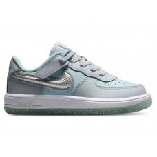 Детские кроссовки Nike Force 1 Low EasyOn Pure Platinum Glacier Blue (PS)