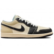 Кроссовки Jordan 1 Low SE Coconut Milk Black Muslin