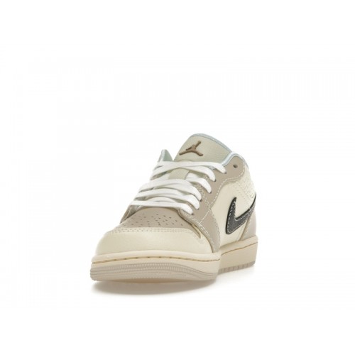 Wmns Air Jordan 1 Low SE Sanddrift Glacier Blue - женская сетка размеров