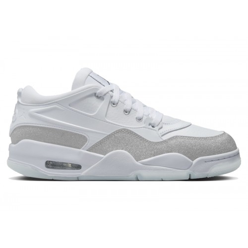 Кроссы Jordan 4 RM White Metallic Silver (W) - женская сетка размеров