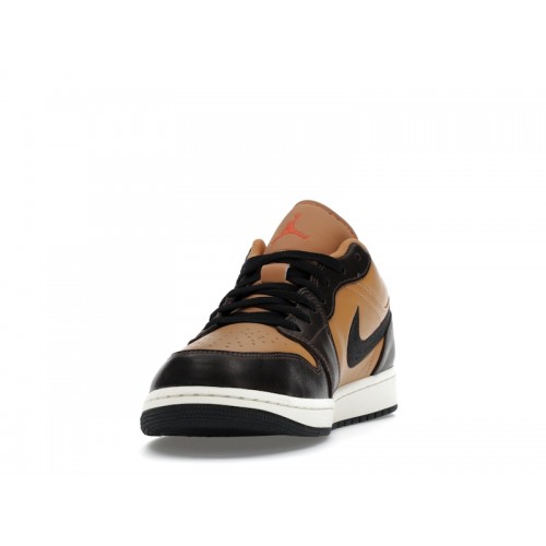 Кроссы Jordan 1 Low SE Flax Baroque Brown - мужская сетка размеров