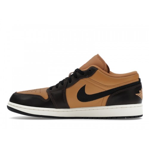 Кроссы Jordan 1 Low SE Flax Baroque Brown - мужская сетка размеров