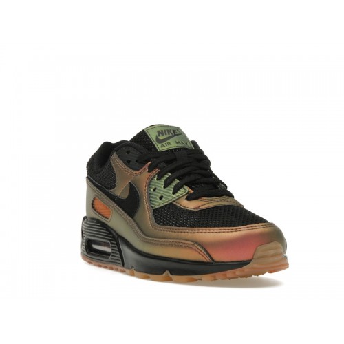 Кроссы Nike Air Max 90 Metallic Copper - мужская сетка размеров