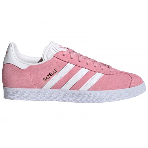 Кроссы adidas Gazelle Pink Glow Cloud White (W) - женская сетка размеров