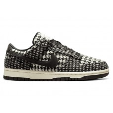 Женские кроссовки Nike Dunk Low Harris Tweed White Black Multi (W)