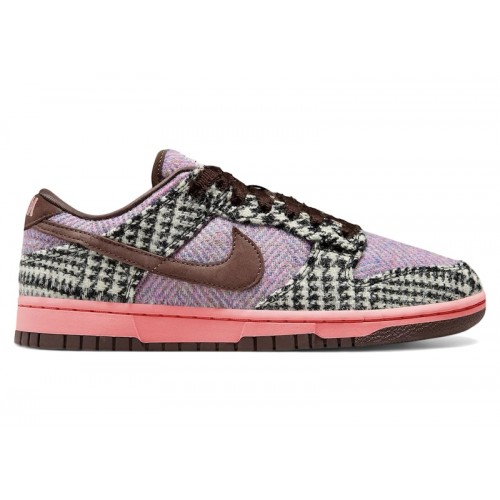 Кроссы Nike Dunk Low Harris Tweed Purple Pink (W) - женская сетка размеров