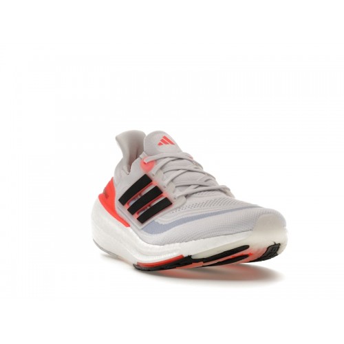 adidas Ultra Boost Light White Black Solar Red - мужская сетка размеров