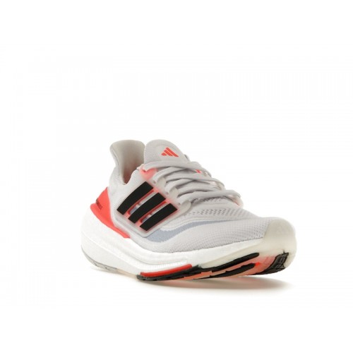 adidas Ultra Boost Light White Black Solar Red (W) - женская сетка размеров