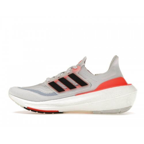 adidas Ultra Boost Light White Black Solar Red (W) - женская сетка размеров