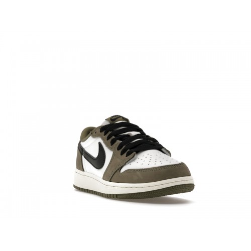 Air Jordan 1 Low GS Medium Olive - подростковая сетка размеров