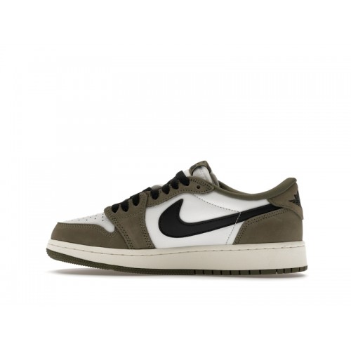 Air Jordan 1 Low GS Medium Olive - подростковая сетка размеров