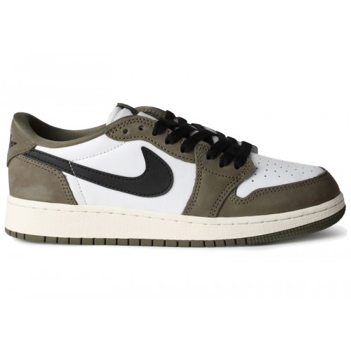 Jordan 1 Retro Low OG Medium Olive (GS) - подростковая сетка размеров