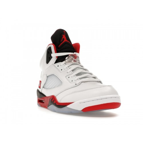 Кроссы Jordan 5 Retro Fire Red Black Tongue (2025) - мужская сетка размеров