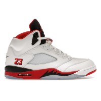 Кроссовки Jordan 5 Retro Fire Red Black Tongue (2025)
