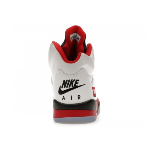 Кроссы Jordan 5 Retro Fire Red Black Tongue (2025) - мужская сетка размеров