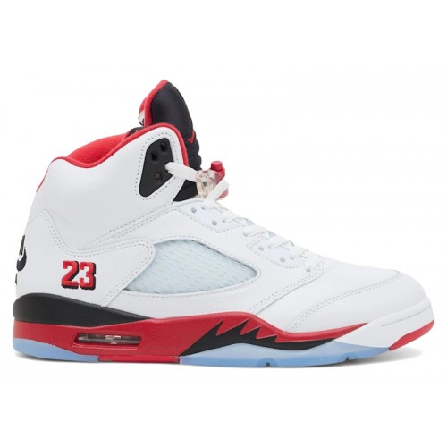 Кроссы Jordan 5 Retro Fire Red Black Tongue (2025) - мужская сетка размеров