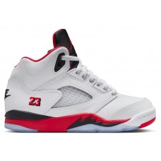 Детские Jordan 5 Retro Fire Red Black Tongue (2025) (PS)