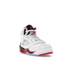 Подростковые Jordan 5 Retro Fire Red Black Tongue (2025) (GS)