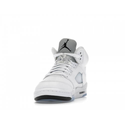 Air Jordan 5 GS White Metallic - подростковая сетка размеров