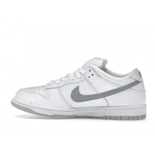 Кроссы Nike SB Dunk Low Supreme 94 White Metallic Silver - мужская сетка размеров