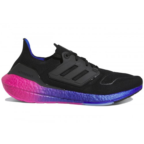 Кроссы adidas Ultra Boost 22 Black Lucid Blue Pink - мужская сетка размеров